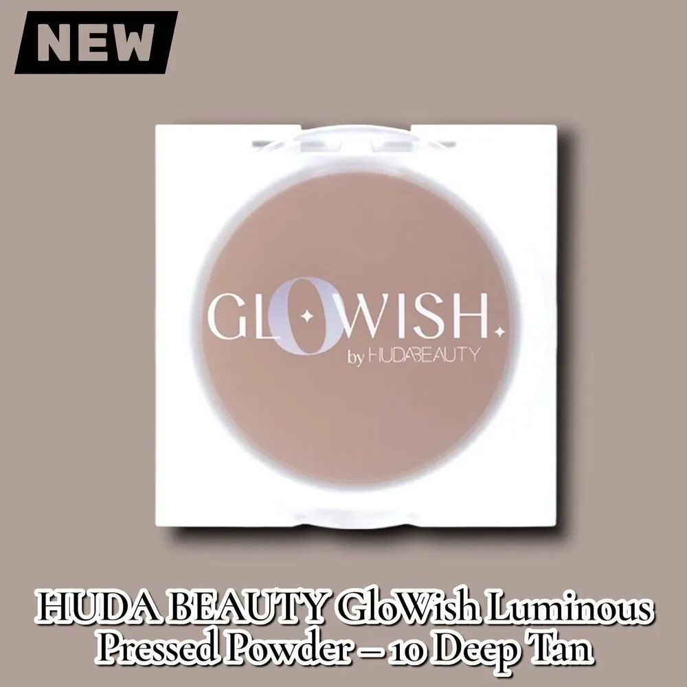 New HUDA BEAUTY GloWish Luminous Pressed Powder – 10 Deep Tan